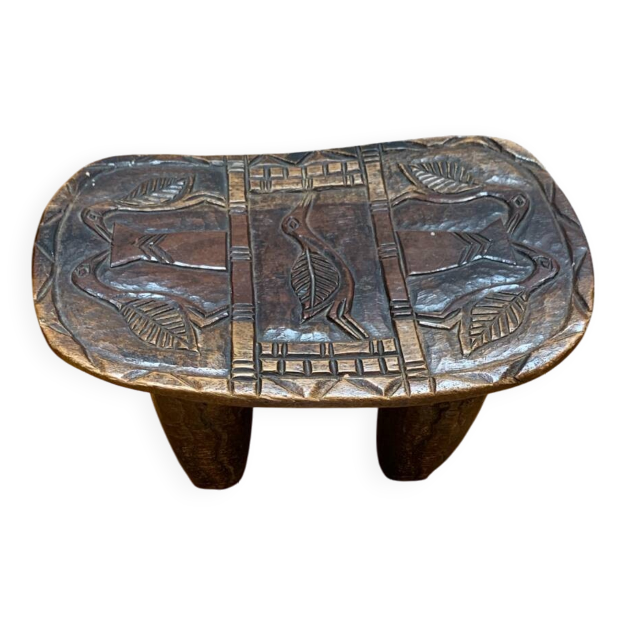 Monoxyle Quadripod Stool Animal Decor