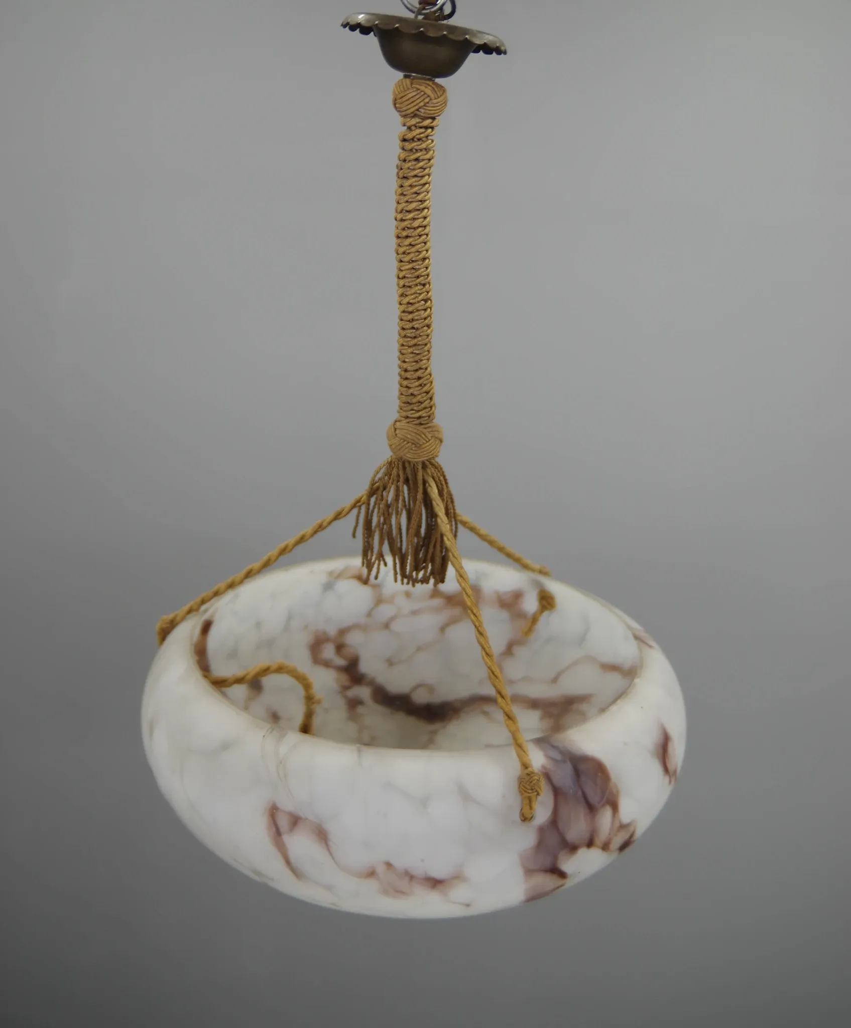 Art Nouveau Glass Pendant, Czechoslovakia, 1920s