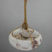 Art Nouveau Glass Pendant, Czechoslovakia, 1920s