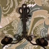 Paire d’appliques en fer forgé cordé