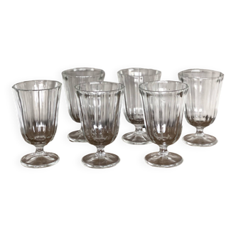 Set of 6 faceted glasses