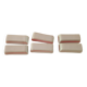Set of 6 vintage knife holders in white and pink ceramic