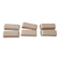 Set of 6 vintage knife holders in white and pink ceramic