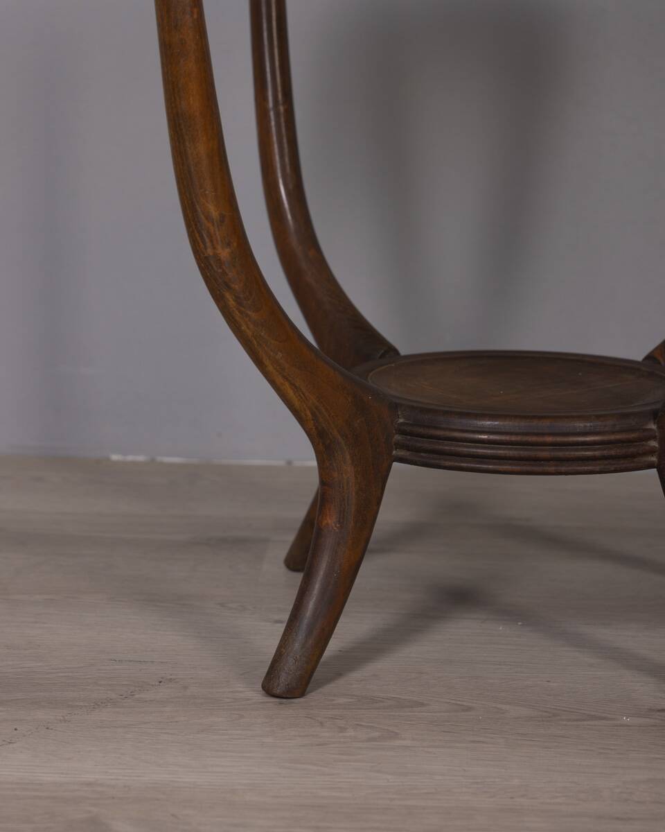 Vintage 1950s wood and glass coffee table, italian design