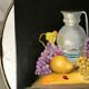 Painting oil on canvas colorful still life vintage