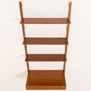 Danish mid-century teak shelving unit with a desk, 1970s