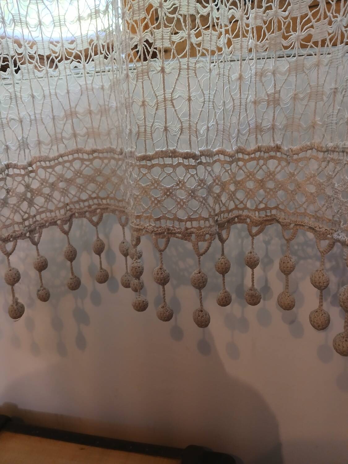 Vintage crochet curtain
