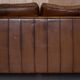 Hand-dyed leather vintage-style sofa
