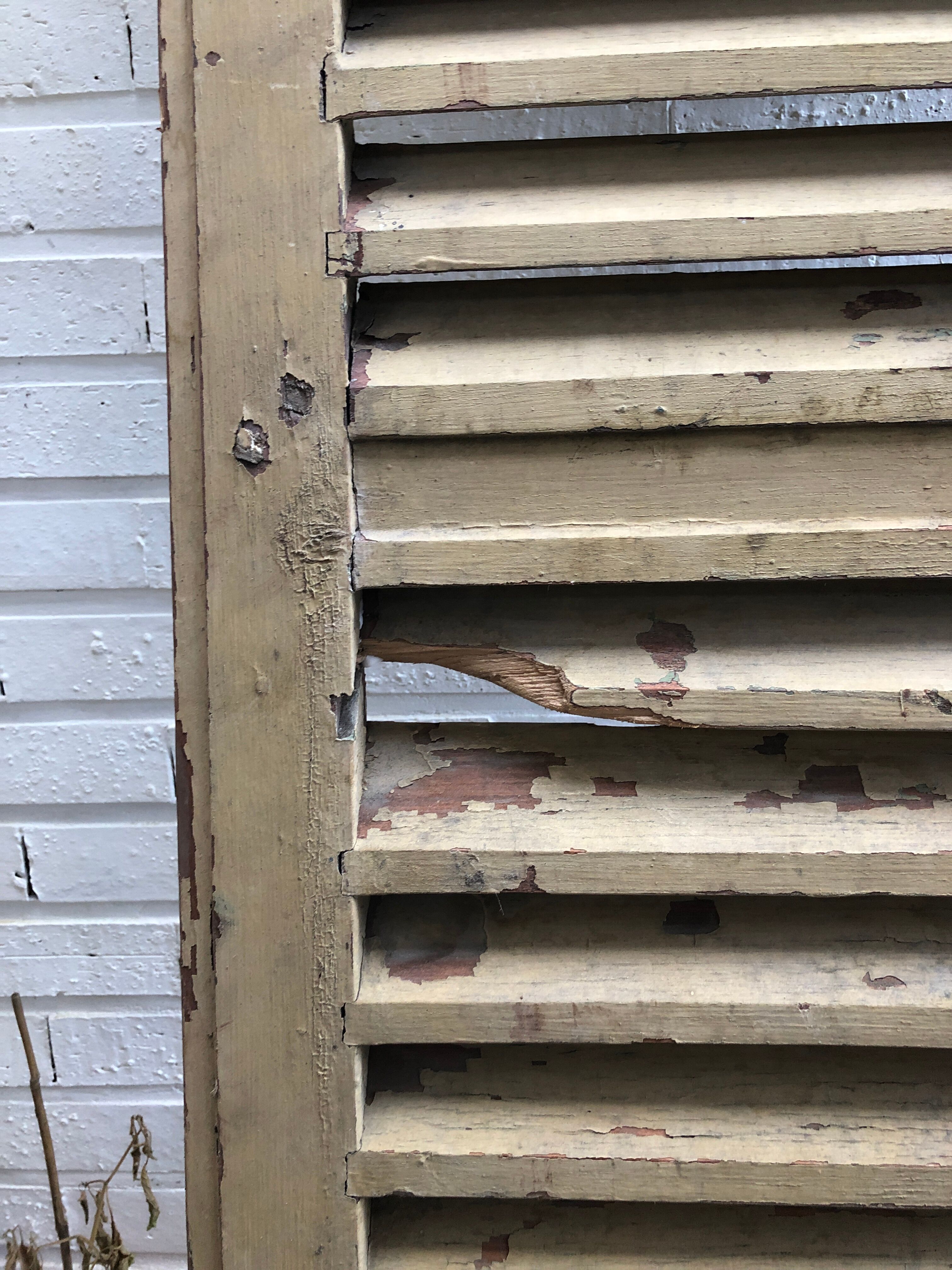 Pair of louvers - solid wood