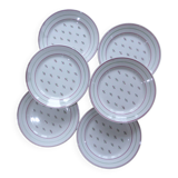 6 assiettes à dessert vintage modèle Louviers de Luneville 191133