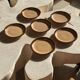 Set of 6 small stoneware dessert plates, Oxford brand, made in Brazil