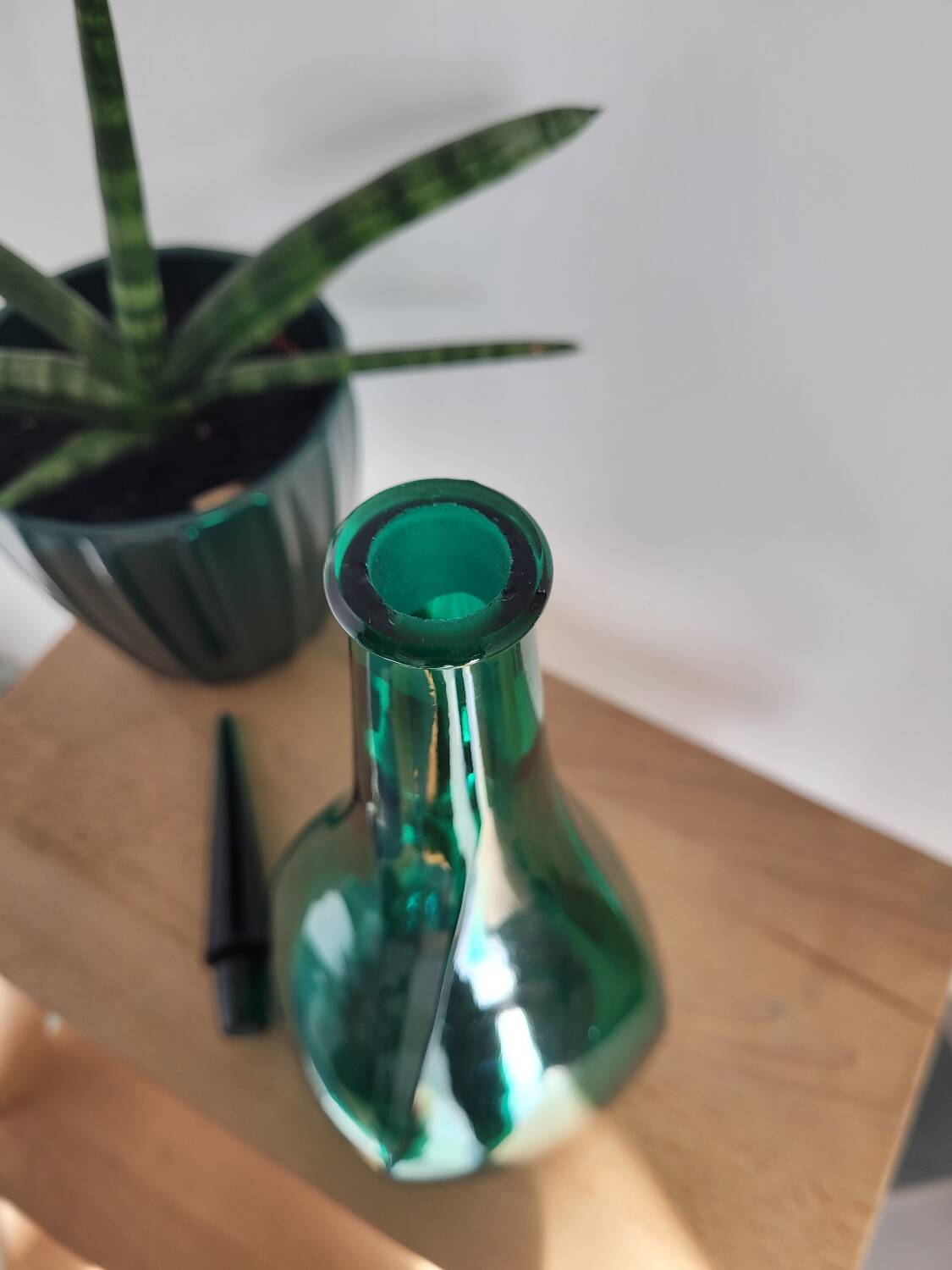 SADR green glass carafe