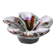 Purple lilac and brown star ceramic pocket tray / cup 1970
