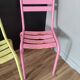 Set of 4 50s bistro chairs in rusty metal
