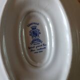 Saucière ancienne en faïence de Lunéville