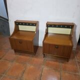 Pair of Scandinavian teak bedside tables from the 1960s.