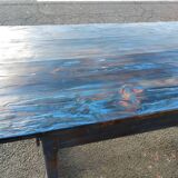 19th century farm table painted and patinated