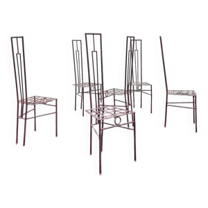 ensemble de 6 chaises - 1980