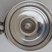 Coupe métal argenté design années 70