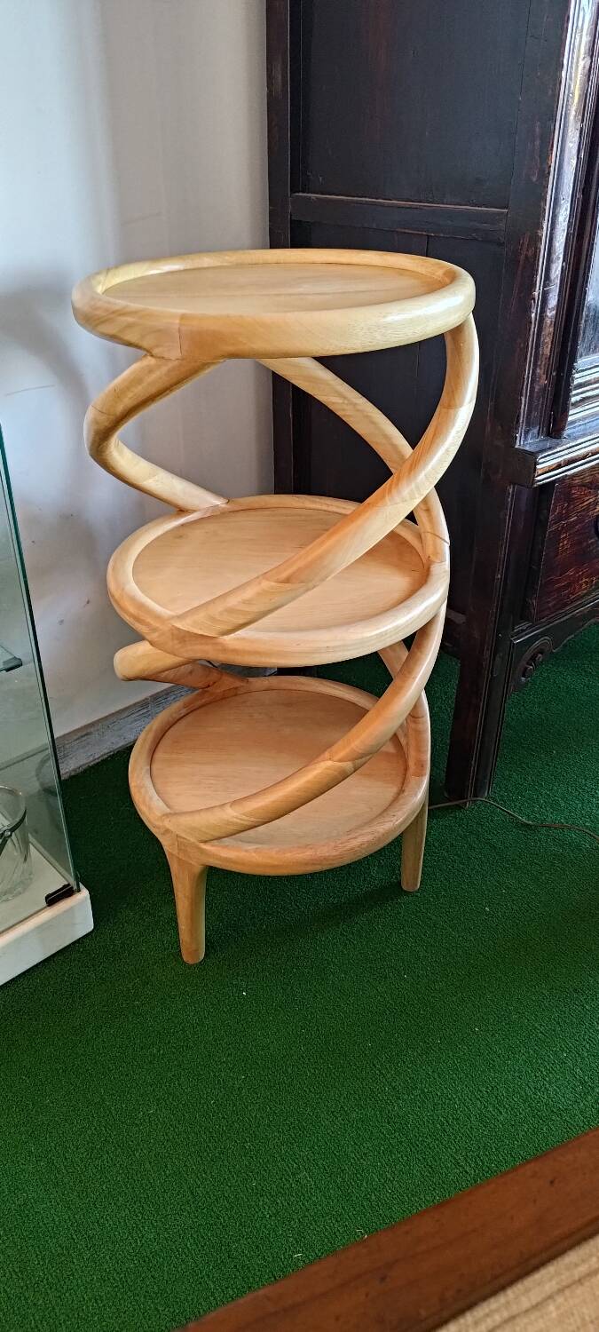 Bent wood side table