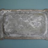 ancien plateau plat étain zinc déco table french tin zinc tray art nouveau
