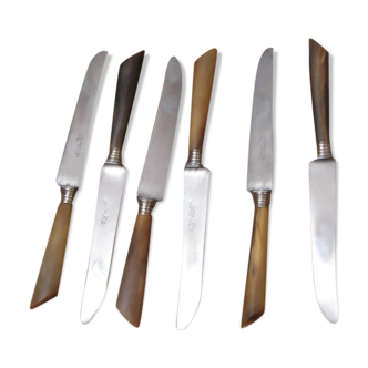 6 knives horn grissolange pouzet