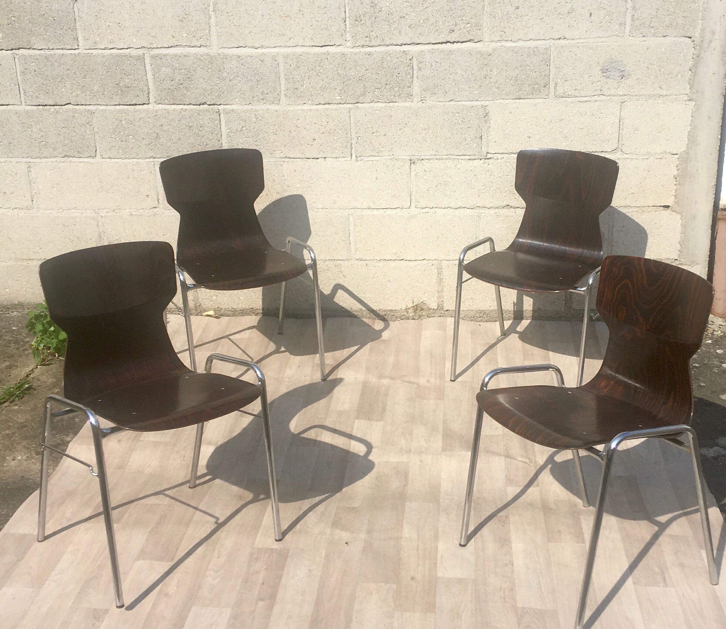Set of 4 Vintage Chairs OBO Eromes