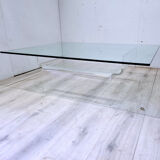 Space age lucite and glass coffee table, 1970s