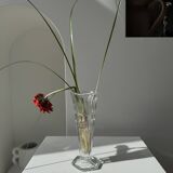 Small classic glass vase soliflore H16