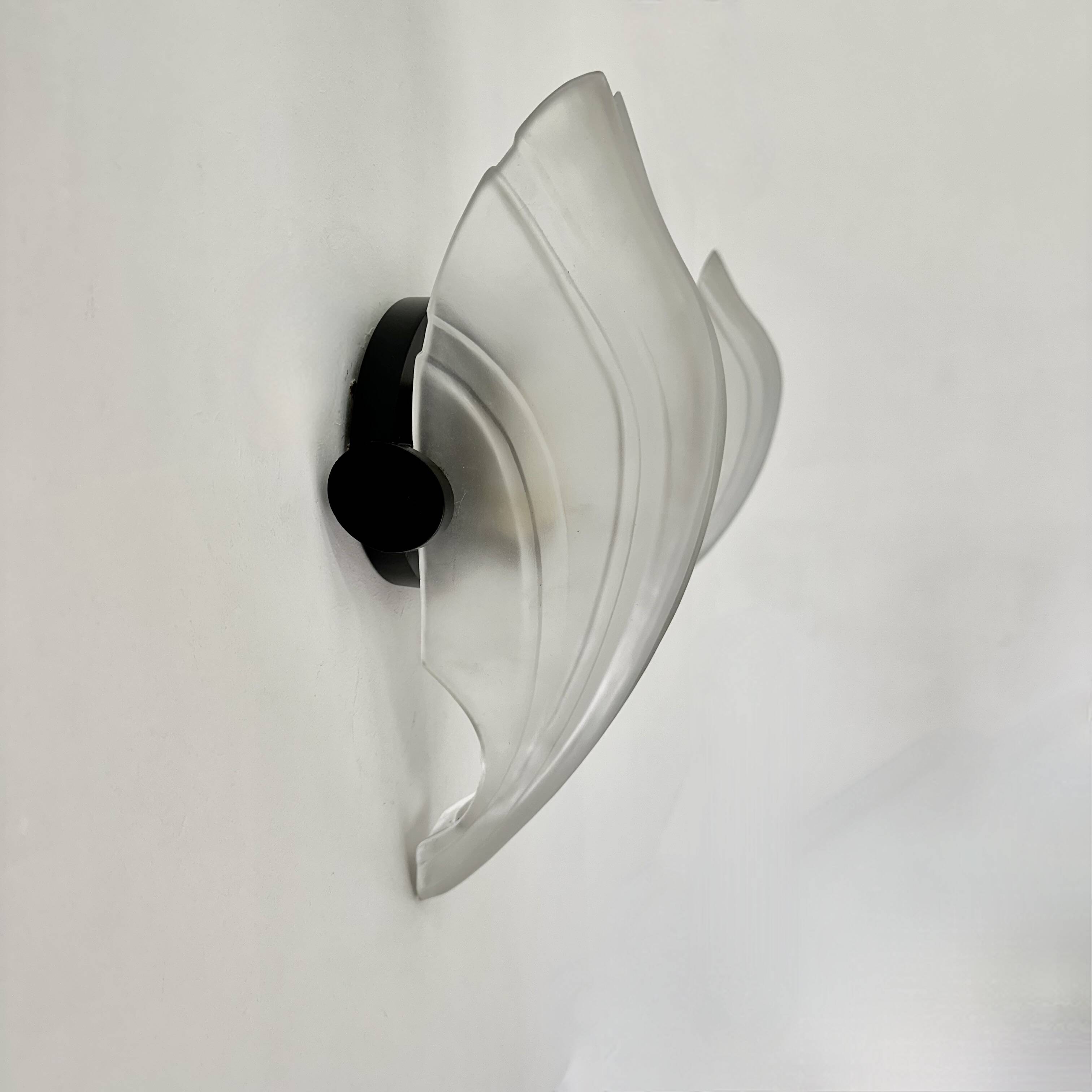 Pair of post modern shell wall lamps , 1980s