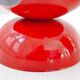Lampe Space Age en tôle laquée rouge dans le goût de Magistretti, 1960