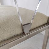 Metal and lucite dining chairs by Belgochrom, 1970s