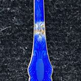 Cuillères à café fin XIX siècle ARGENT MASSIF 995 3 poinçons + émail BLEU ROI origine ANGLAISE