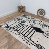 Handmade wool Berber rug 240 X 140 CM