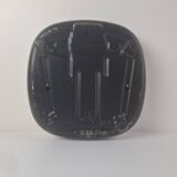 Mid-century Luxas retro scale Czech orange floral chrome vintage decor