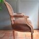Baroque suede armchair