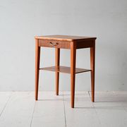 Table de chevet scandinave en teck et acajou des années 1950