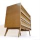 Wooden and rattan chest of drawers from the 60s.
