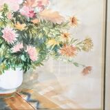Watercolor painting with a large bouquet