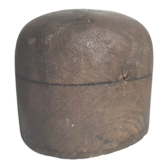 Ancienne forme à chapeau en bois massif 1900