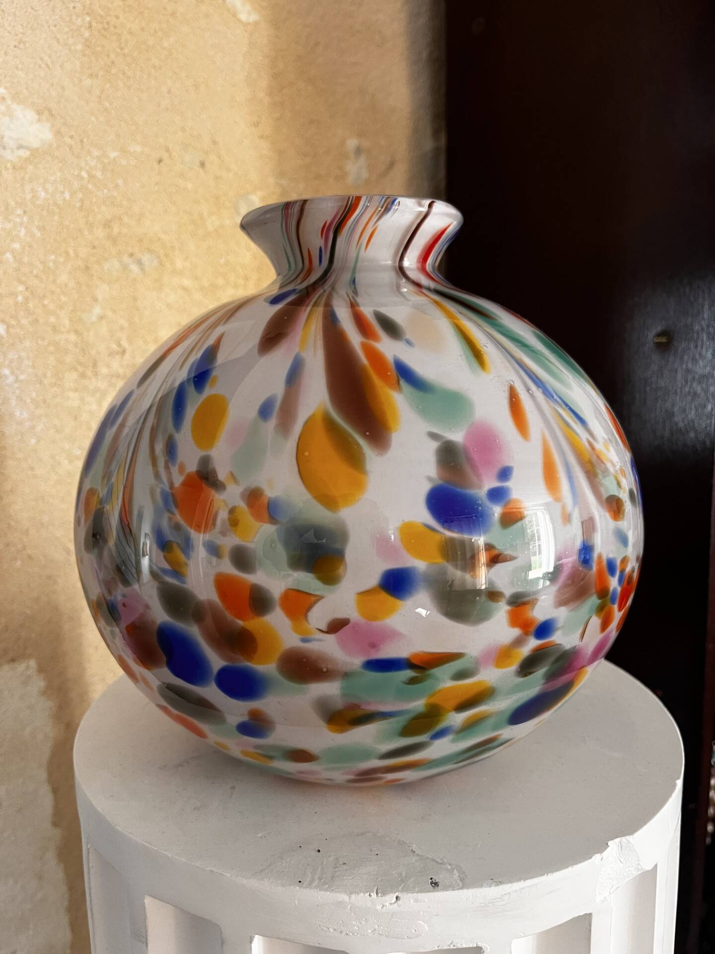 Blown glass vase