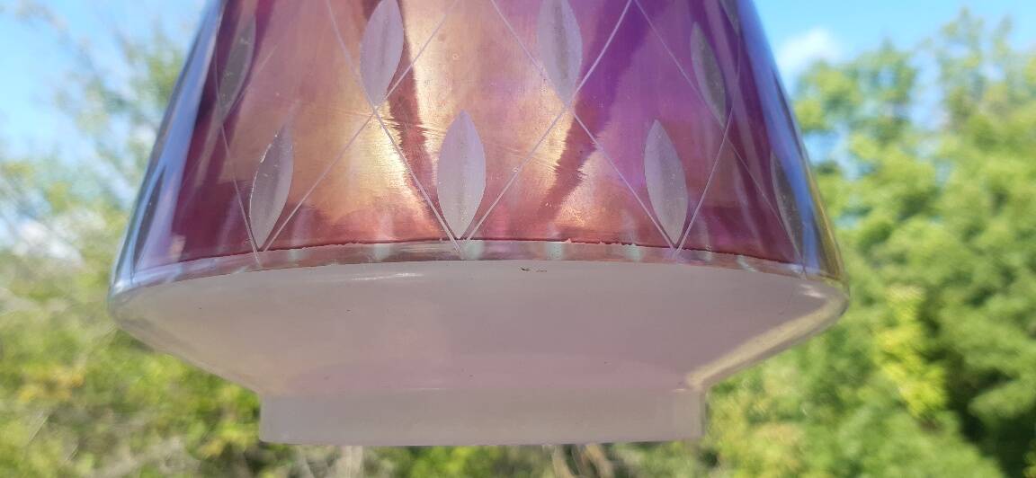 Vintage cut glass pendant light