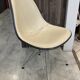 Fibreglass chair with skai vinyl, DSR Eiffel, off-white, Eames, Herman Miller.