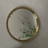 Old gilded round mirror, 33 cm