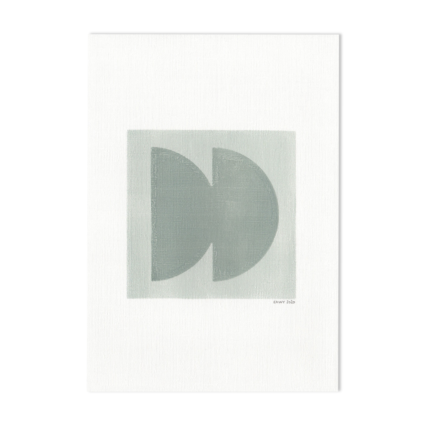 Painting on dated and signed paper without frame M168