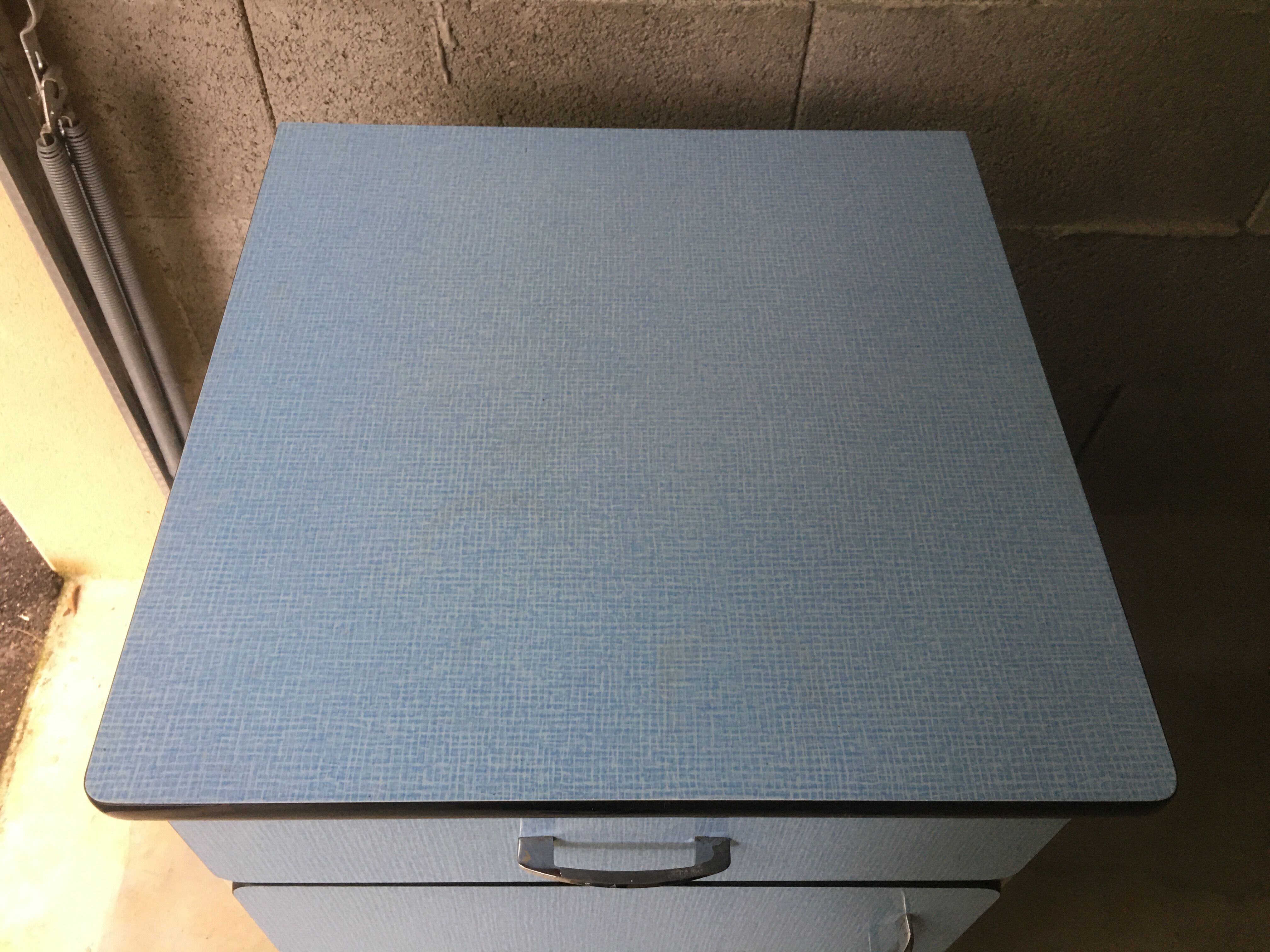 Blue formica kitchen furniture