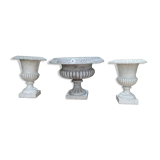Set of planters: clasp and cast iron pots
