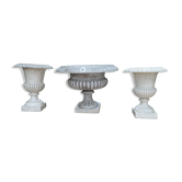 Set of planters: clasp and cast iron pots