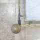 1970s french brass and white marble coffee table