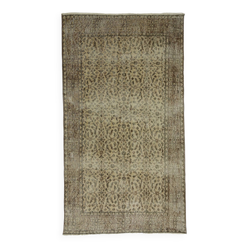 Turkish Anatolian Handmade Vintage Area Rug 201 cm x 114 cm